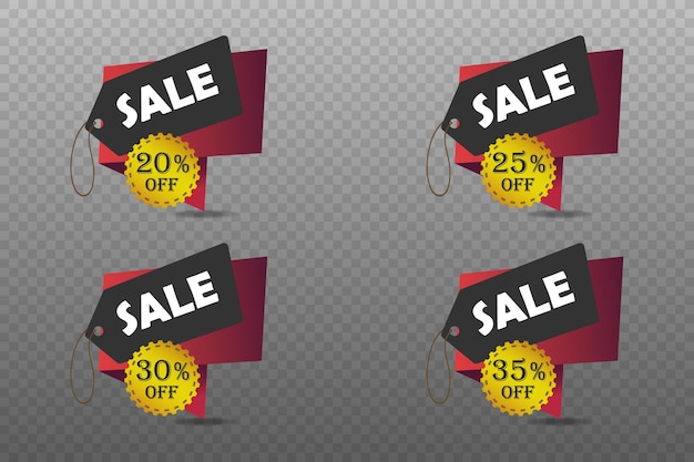 Icon de venta y descuento Banner de descuento en porcentaje