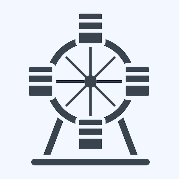 Icon Verris Wheel relacionado con el símbolo del desfile estilo glifo ilustración de diseño simple