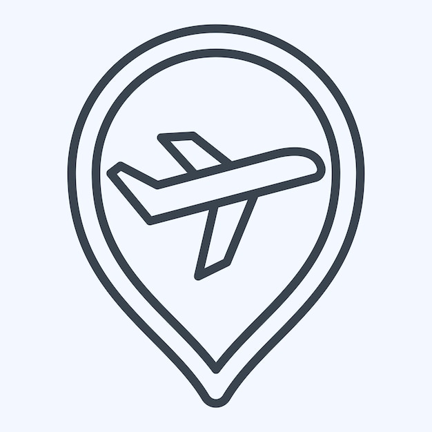 Icon Viaje relacionado con estilo de línea de símbolos de fotos e ilustraciones
