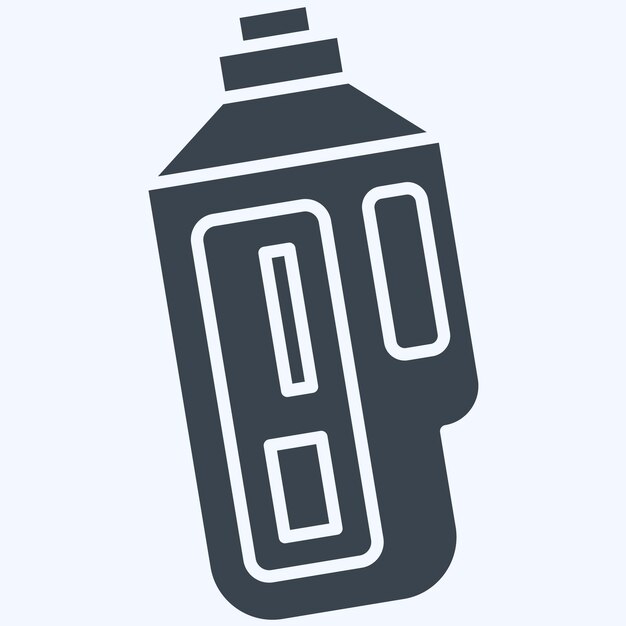 Icon Vibrometro relacionado con el símbolo de medición estilo glifo ilustración simple