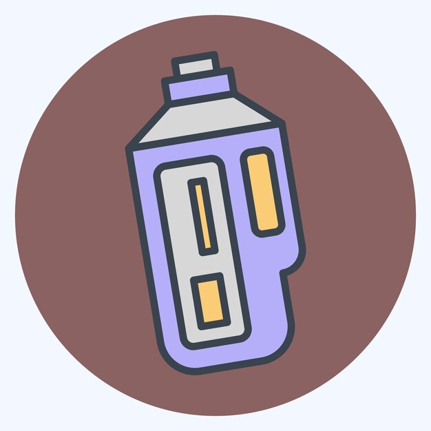 Icon Vibrometro relacionado con el símbolo de medición estilo de par de color ilustración simple