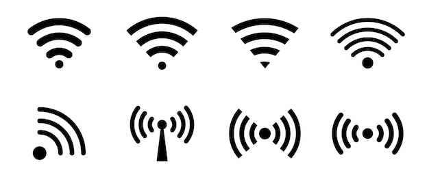 Icon Wi-Fi Icon wifi para el acceso remoto a Internet Ilustración vectorial