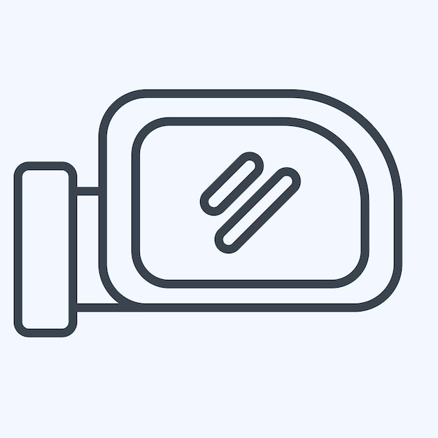 Icon Wing Mirror relacionado con piezas de repuesto estilo de línea de símbolo diseño simple editable