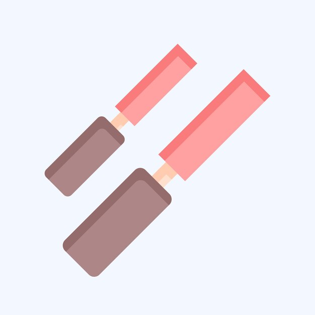 Icon Wood Chisel relacionado con la carpintería símbolo estilo plano ilustración simple