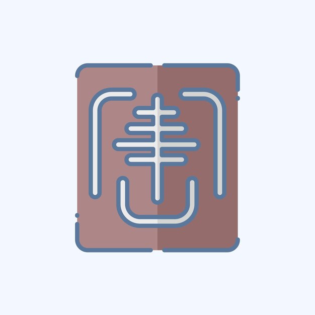 Icon X Ray relacionado con símbolo ortopédico estilo doodle diseño simple editable