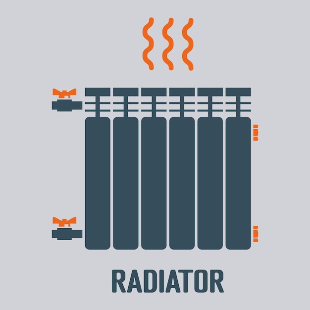 Icon7 del vector del radiador de calefacción