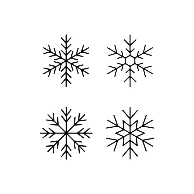 iconas de contorno de navidad Símbolo de vacaciones Línea Colección de íconos de Navidad Trucado editable