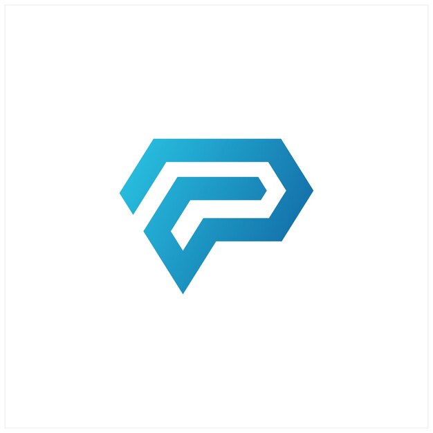 Iconas de diseño de plantillas de la letra P para el logotipo P
