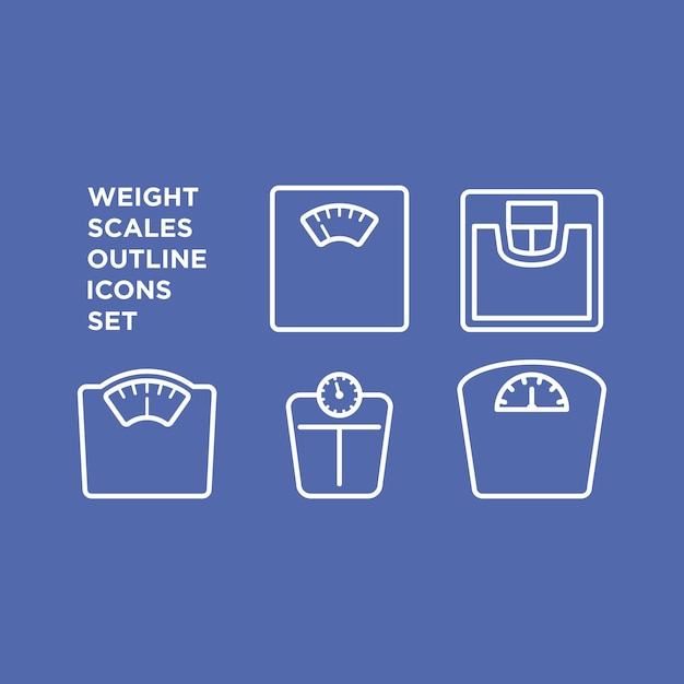 Iconas de escala de baño con plantilla vectorial del logotipo