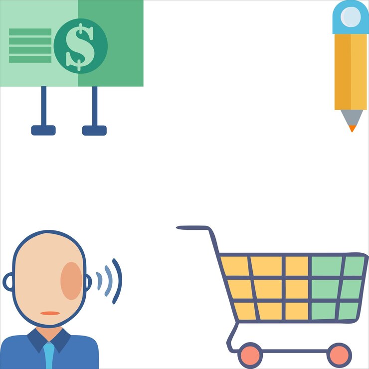 Vector iconas vectoriales de carrito de compras conjunto de diseño web minorista en línea comercio electrónico gráfico de símbolos de comercio