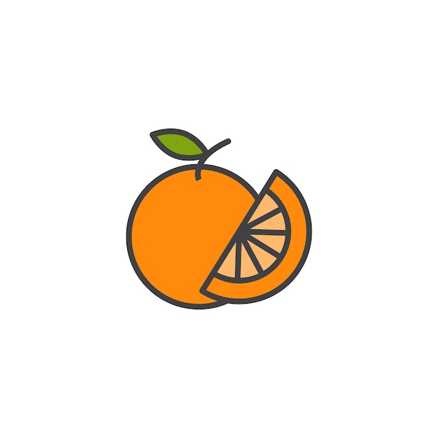 Iconeps de la fruta de la naranja