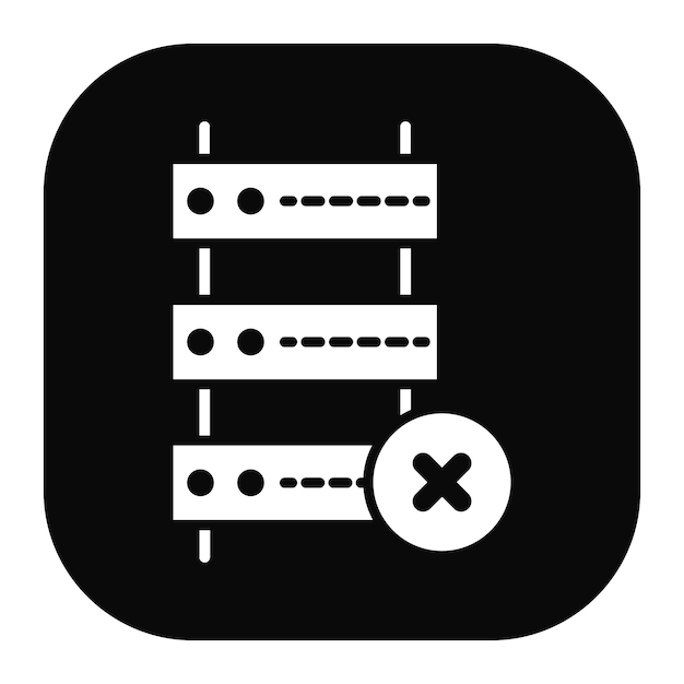 Icones de base de datos dañados