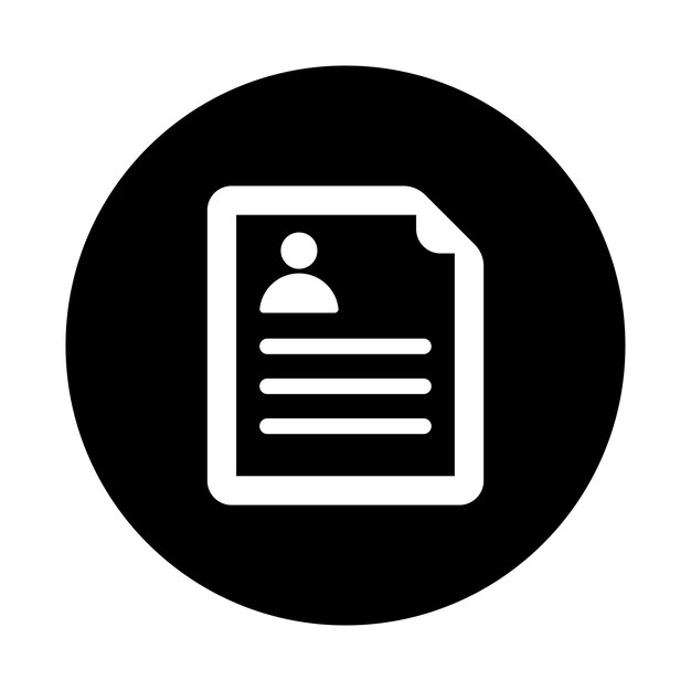 Icones de solicitudes de empleo de los candidatos Gráficos vectoriales en negro
