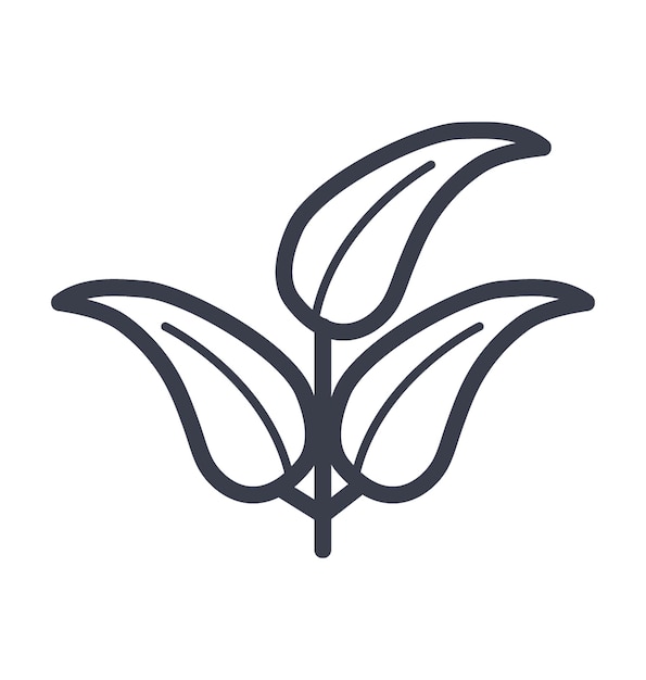 Icones de vectores de plantas pequeñas