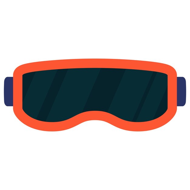 Icones vectoriales de invierno de gafas de esquí aislados sobre un fondo blanco