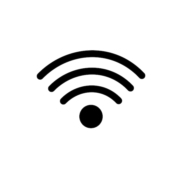 Icones vectoriales negras de Wifi