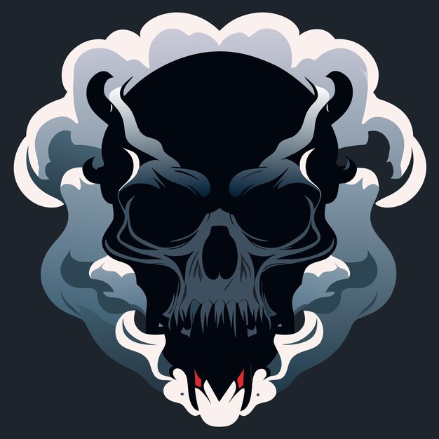 Vector iconic smoke cloud tshirt gráficos ilustración vectorial de arte digital