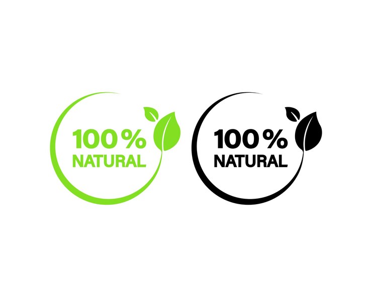 Vector icono 100% natural