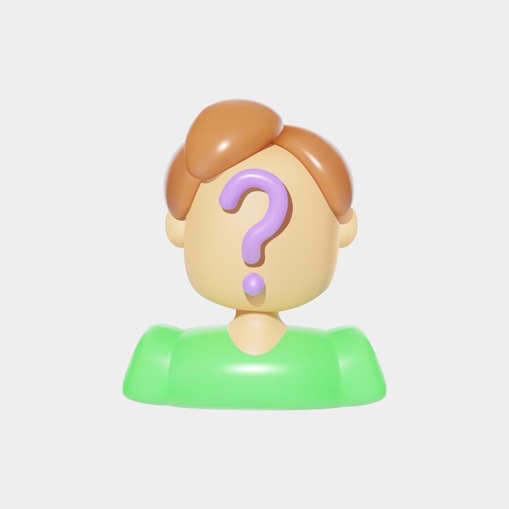 Vector icono 3d con cabeza de hombre sin rostro y signo de interrogación persona anónima ilustración vectorial