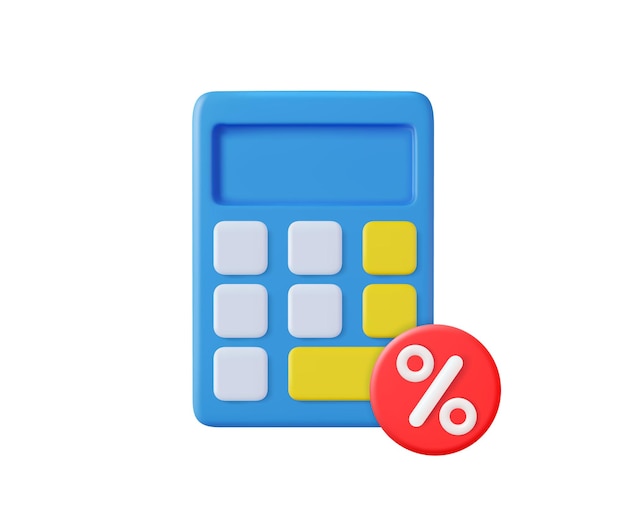 Icono 3d de calculadora