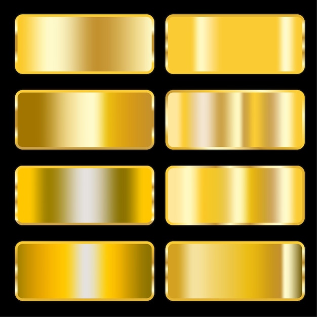 icono 3d con fondo negro de placas de oro. ilustración vectorial