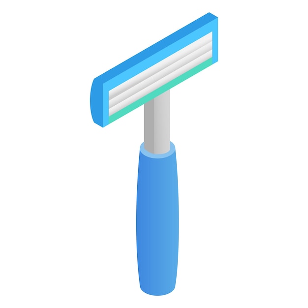 Icono 3D isométrico de afeitadora aislado en un fondo blanco