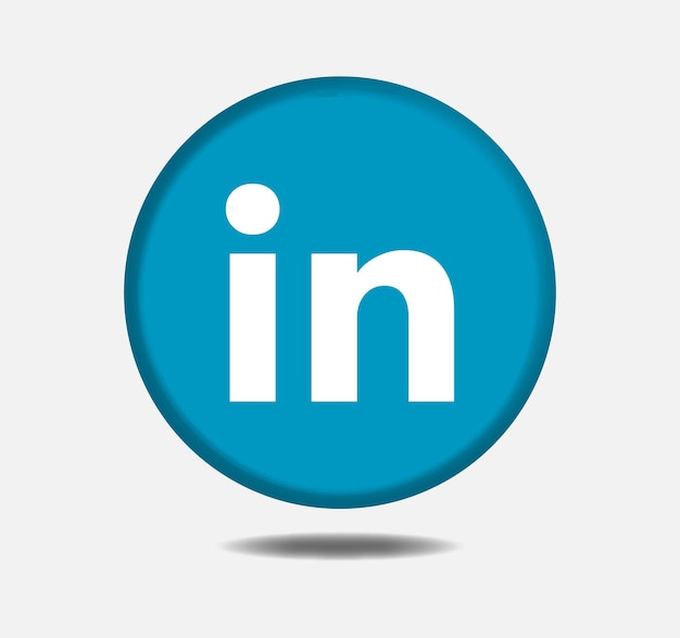 Icono 3d de linkedin para el diseño de la interfaz de usuario