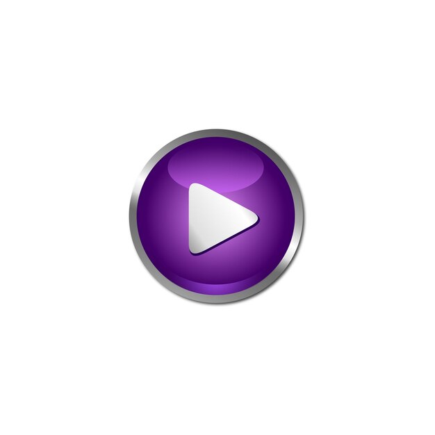 icono 3d reproducir botón multimedia vector