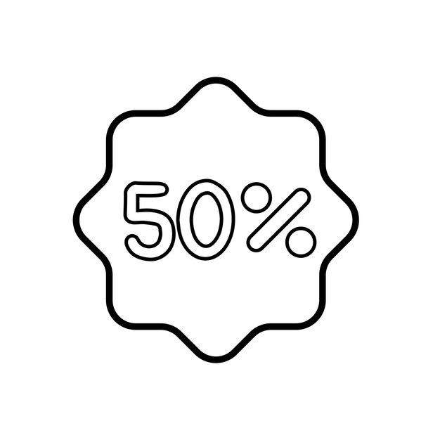Icono del 50 por ciento