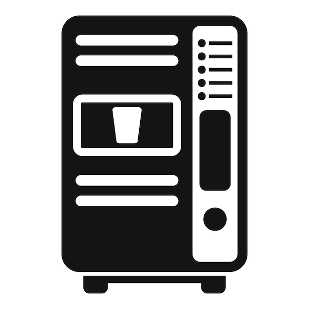 Icono de abastecimiento de la máquina de bebidas vector simple bebida de caramelo
