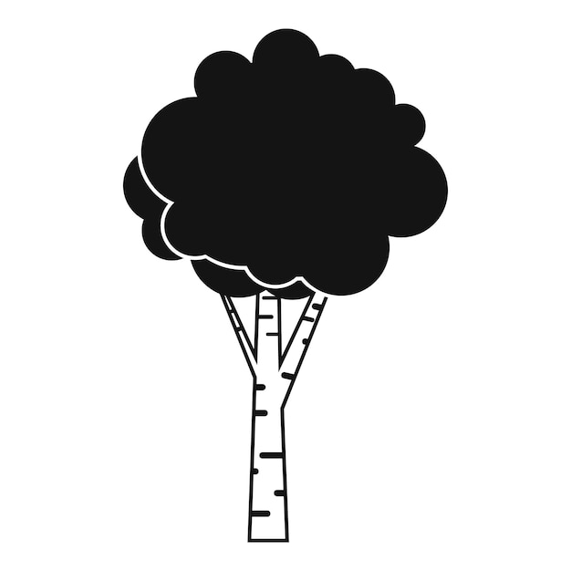 Icono de abedul Ilustración simple del icono de vector de abedul para web