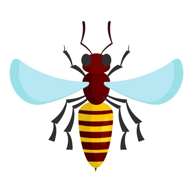 Icono de abeja Ilustración de dibujos animados del icono vectorial de abeja para la web