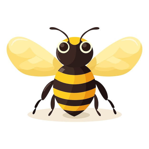 Vector Ícono de abeja imagen linda de abeja aislada ilustración vectorial