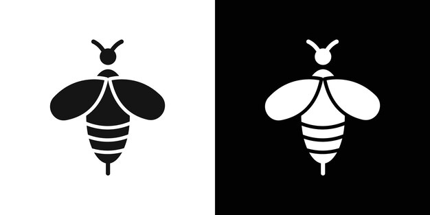 El icono de la abeja de miel Colección de juegos de relleno plano