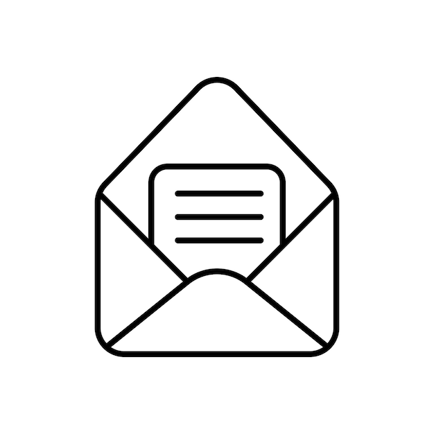 Icono abierto del sobre