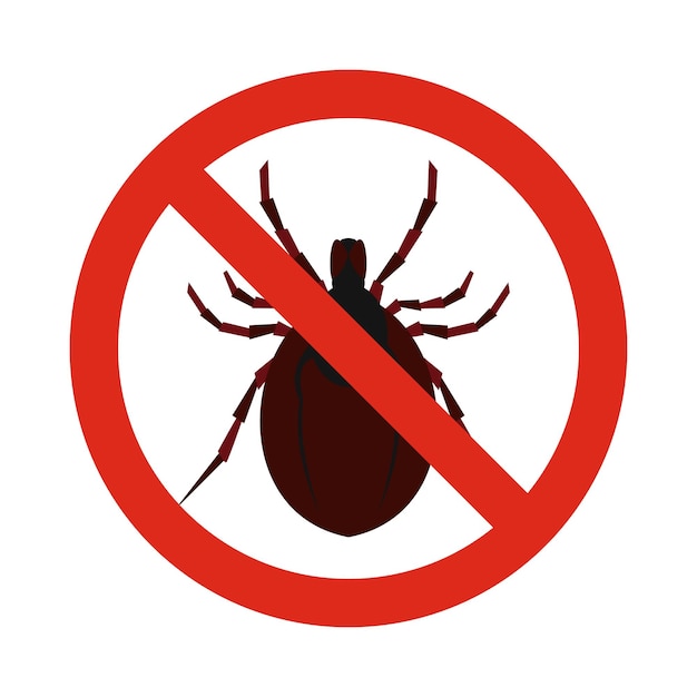 Icono de abrazadera de señal de prohibición en estilo plano aislado sobre fondo blanco Símbolo de advertencia