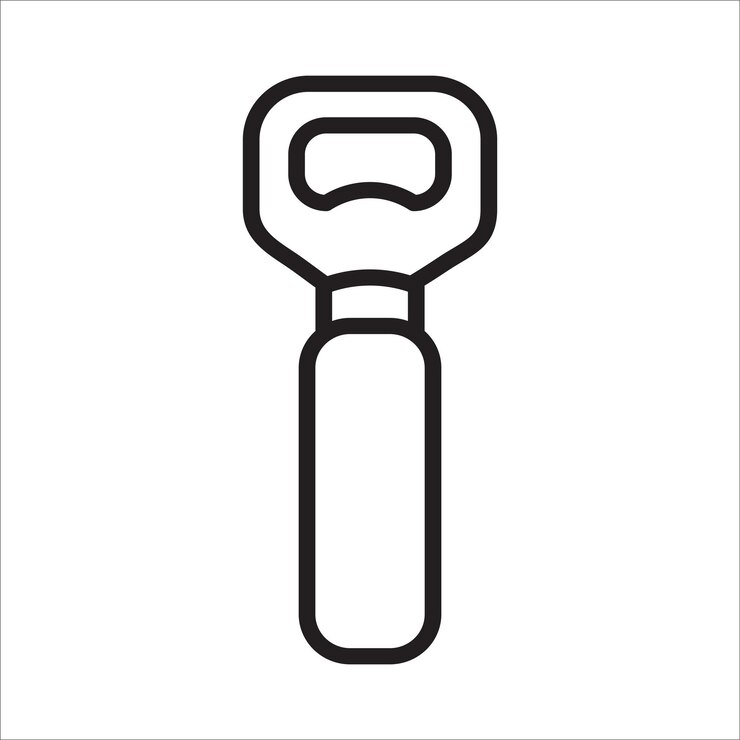 Vector icono de abridor de botella diseño simple arte eps 10