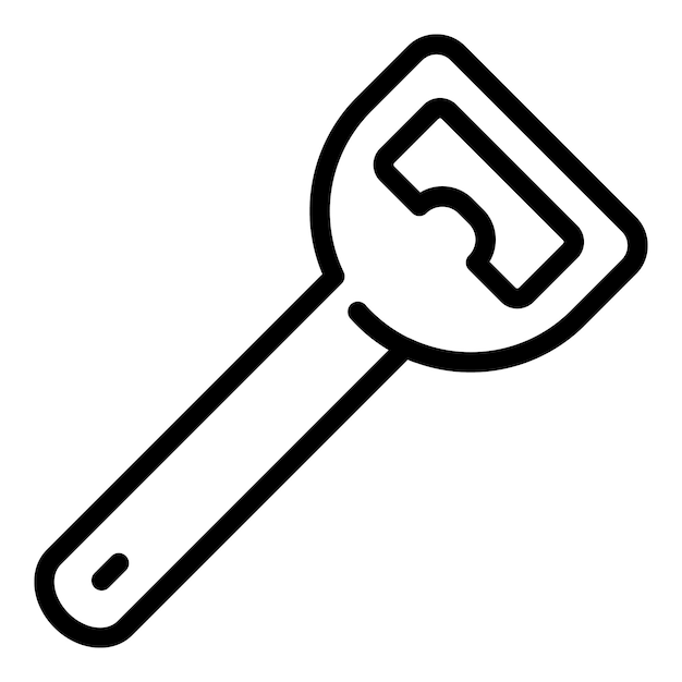 Icono de abridor de botellas Icono de vector de abridor de botellas de esquema para diseño web aislado sobre fondo blanco