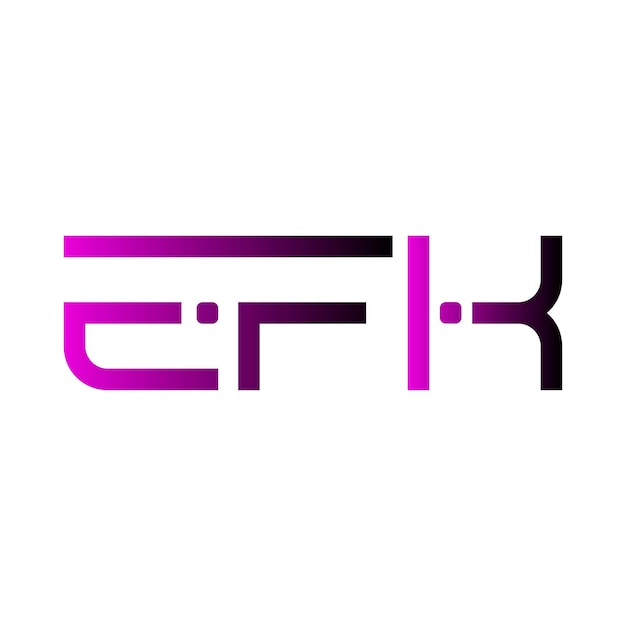 El icono abstracto creativo de EFK es un diseño de logotipo de letra inicial de monograma minimalista moderno.