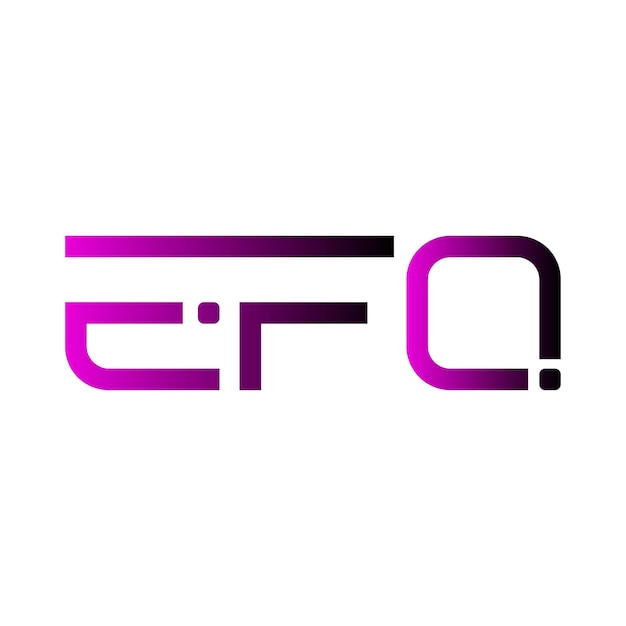 El icono abstracto creativo de EFQ es un diseño de logotipo de letra inicial de monograma minimalista moderno.