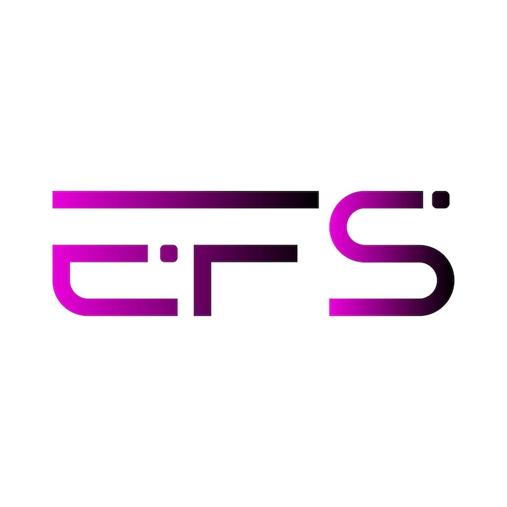 Vector el icono abstracto creativo de efs es un diseño de logotipo de letra inicial de monograma minimalista moderno.