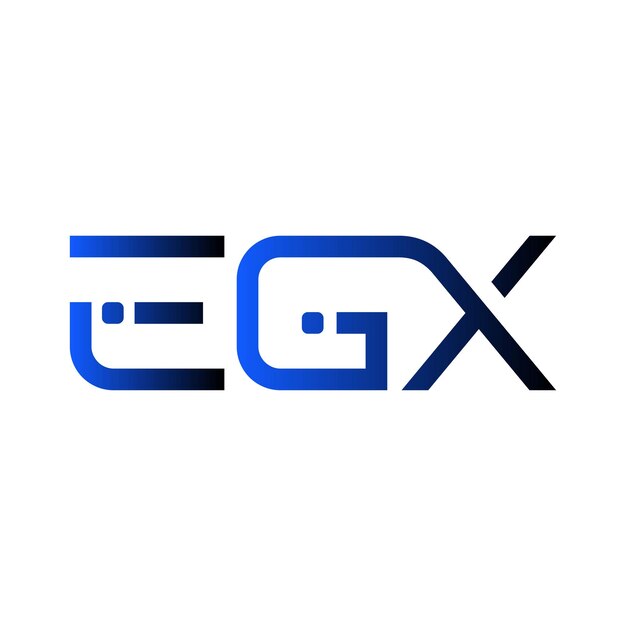 El icono abstracto creativo de EGX es un diseño de logotipo de letra inicial de monograma minimalista moderno.