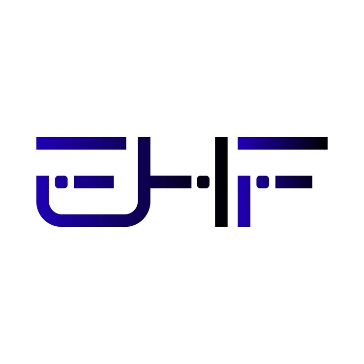 Vector el icono abstracto creativo de ehf es un diseño de logotipo de letra inicial de monograma minimalista moderno.