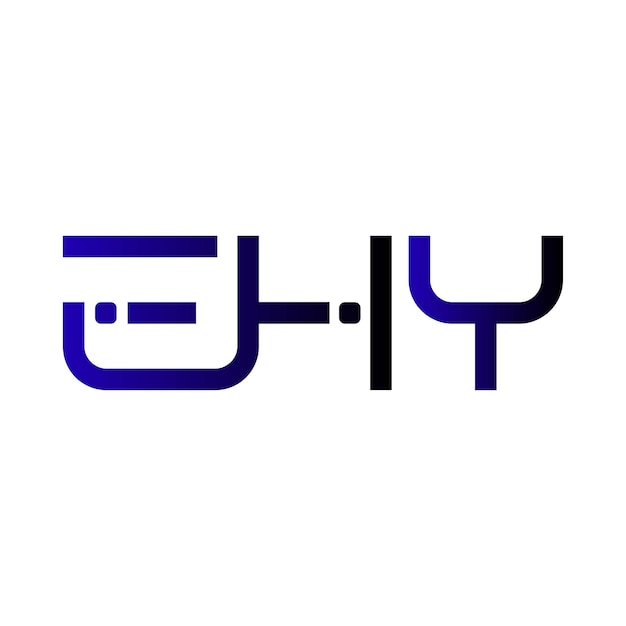 Icono abstracto creativo EHY diseño de logotipo de letra inicial de monograma minimalista moderno