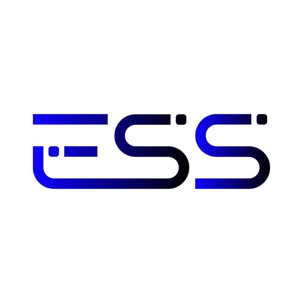 El icono abstracto creativo de ESS es un diseño de logotipo de letra inicial de monograma minimalista moderno.
