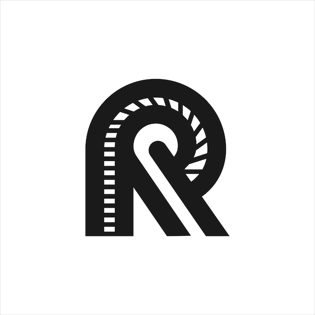 Icono abstracto de diseño de logotipo de letra R