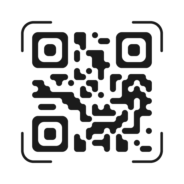 Icono abstracto de vector de muestra de código Qr aislado sobre fondo blanco Ilustración vectorial