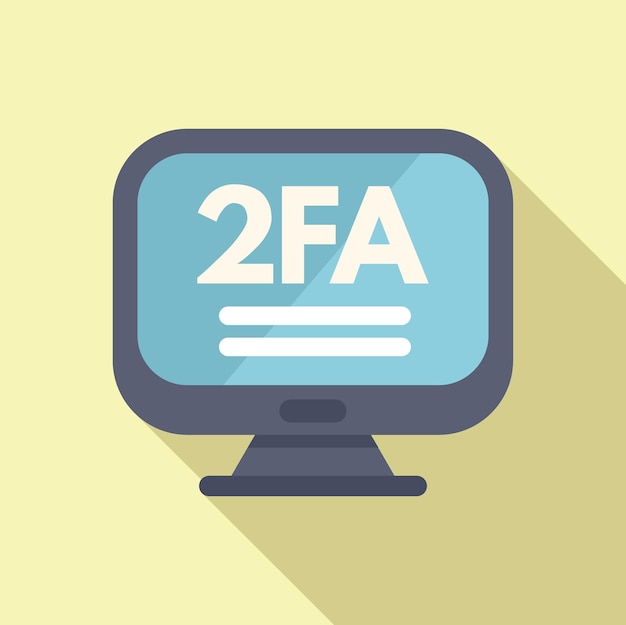 El icono de acceso a la cuenta 2FA es un vector plano Cuenta de registro múltiple