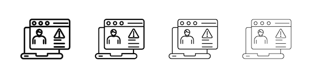 Ícono de acceso no autorizado Signo de ilustración plana