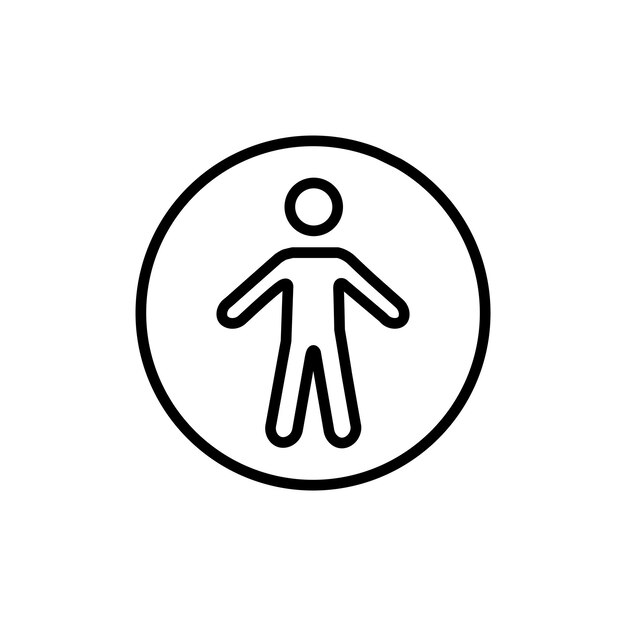 Icono de acceso universal aislado en fondo blanco